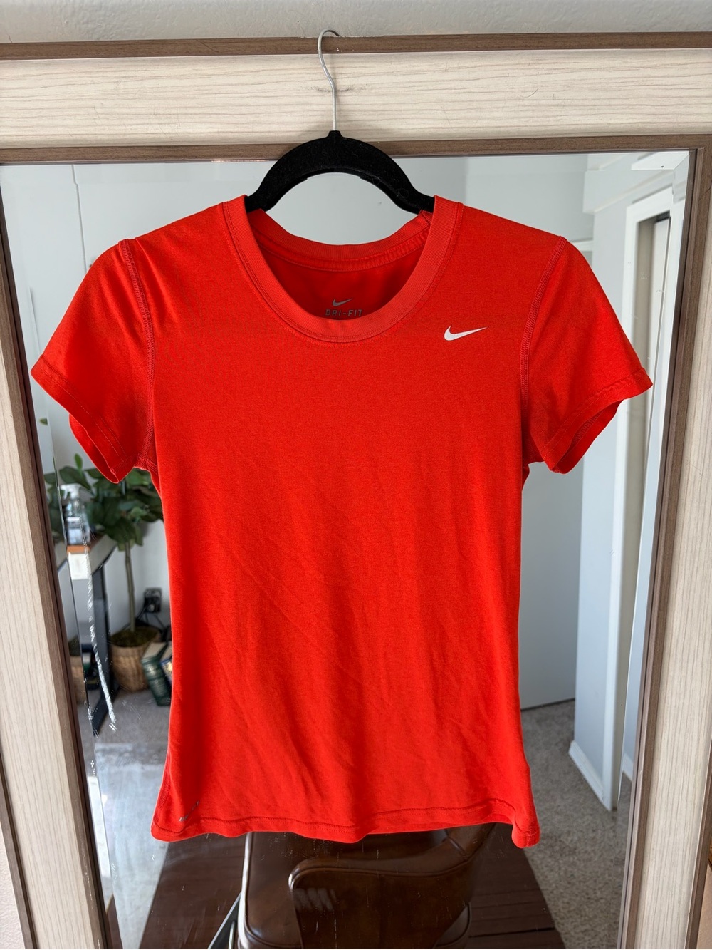 The Nike Tee shirt Dri-Fit  Women's size Small Red athletic top